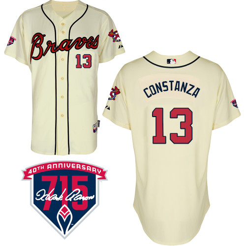Jose Constanza #13 Youth Baseball Jersey-Atlanta Braves Authentic Alternate 2 Cool Base MLB Jersey